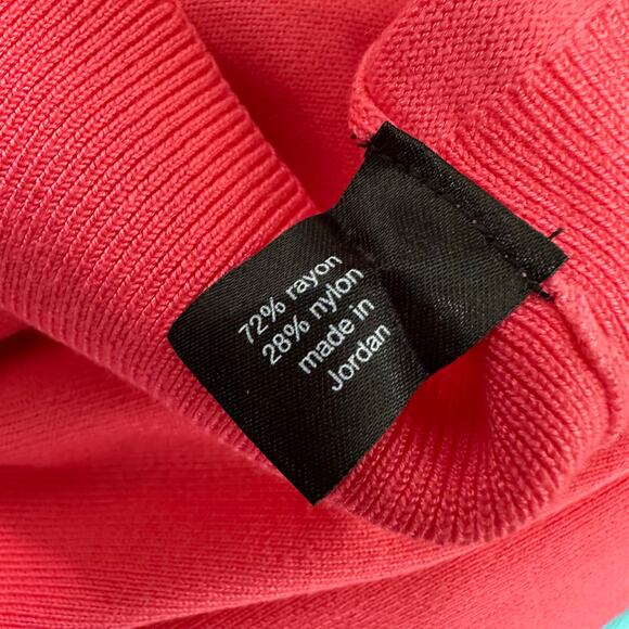 Lane Bryant Cardigan Sweater Women's 14/16 Button Up Coral Pink Rayon Blend - Picture 6 of 7